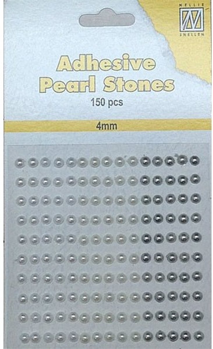 Nellies Choice  Plak parels 4 milimeter Wit - Ivoor - Zilver